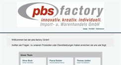 Desktop Screenshot of pbs-factory.de