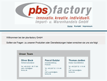 Tablet Screenshot of pbs-factory.de